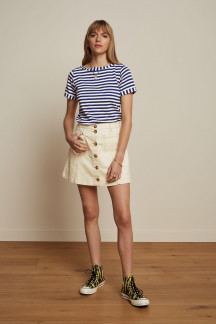 Garbo Pocket Mini Skirt Safari Denim