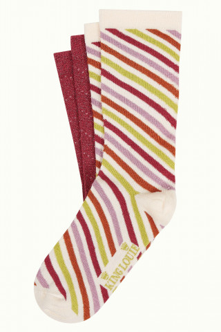 Socks 2-Pack Cassava Stripe
