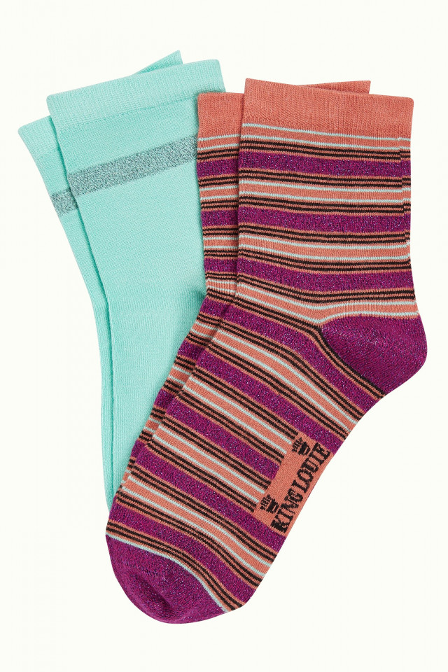 Half Socks 2-Pack Castillo Stripe